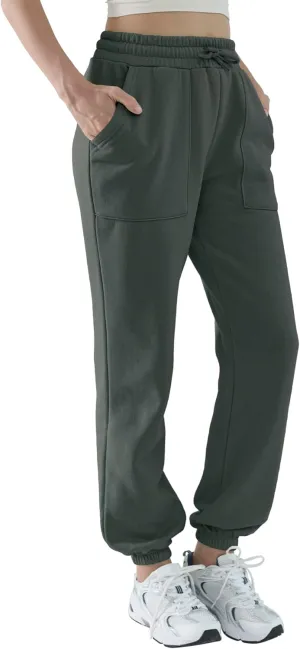 Baggy Sweatpants for Women High Waisted Soft Fleece Lining Sweatpants with Pockets Y2K Joggers Lounge Campus Outfits