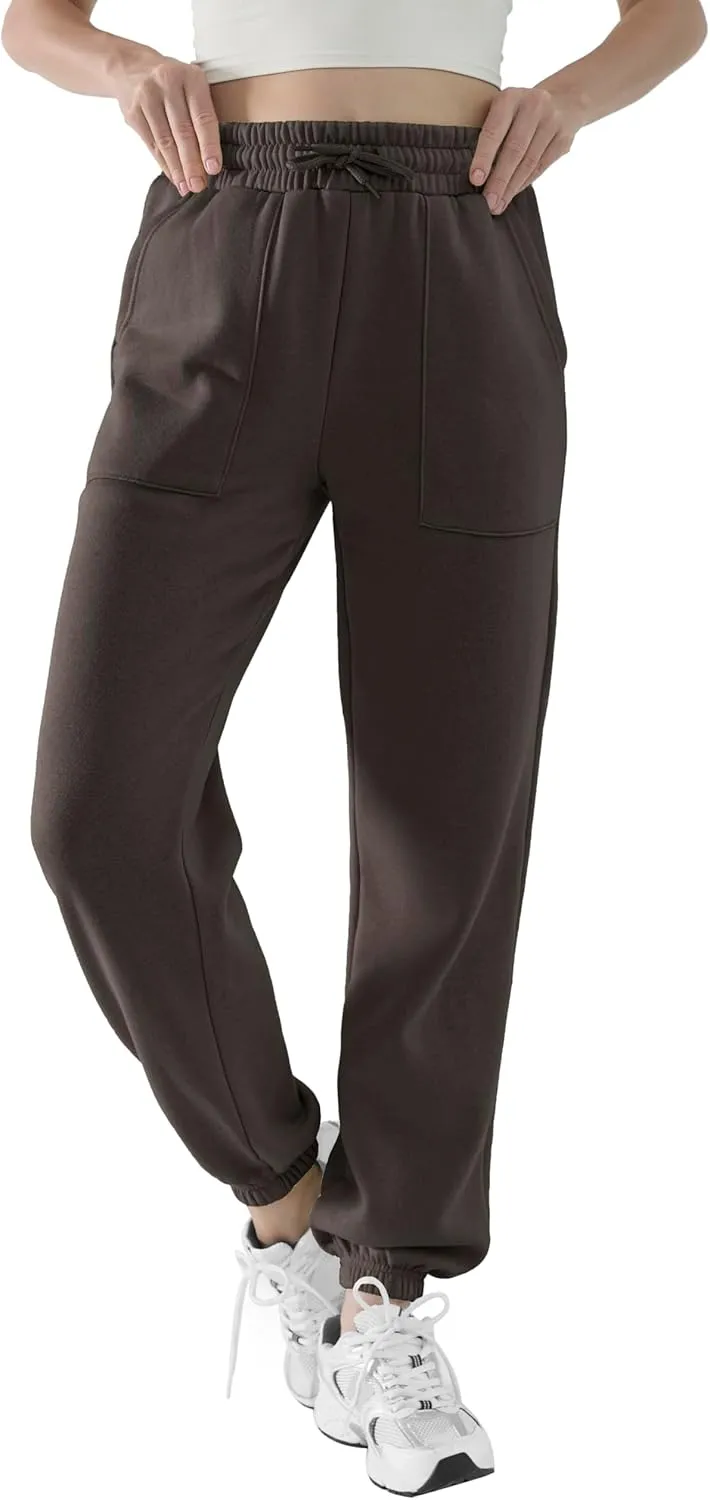 Baggy Sweatpants for Women High Waisted Soft Fleece Lining Sweatpants with Pockets Y2K Joggers Lounge Campus Outfits