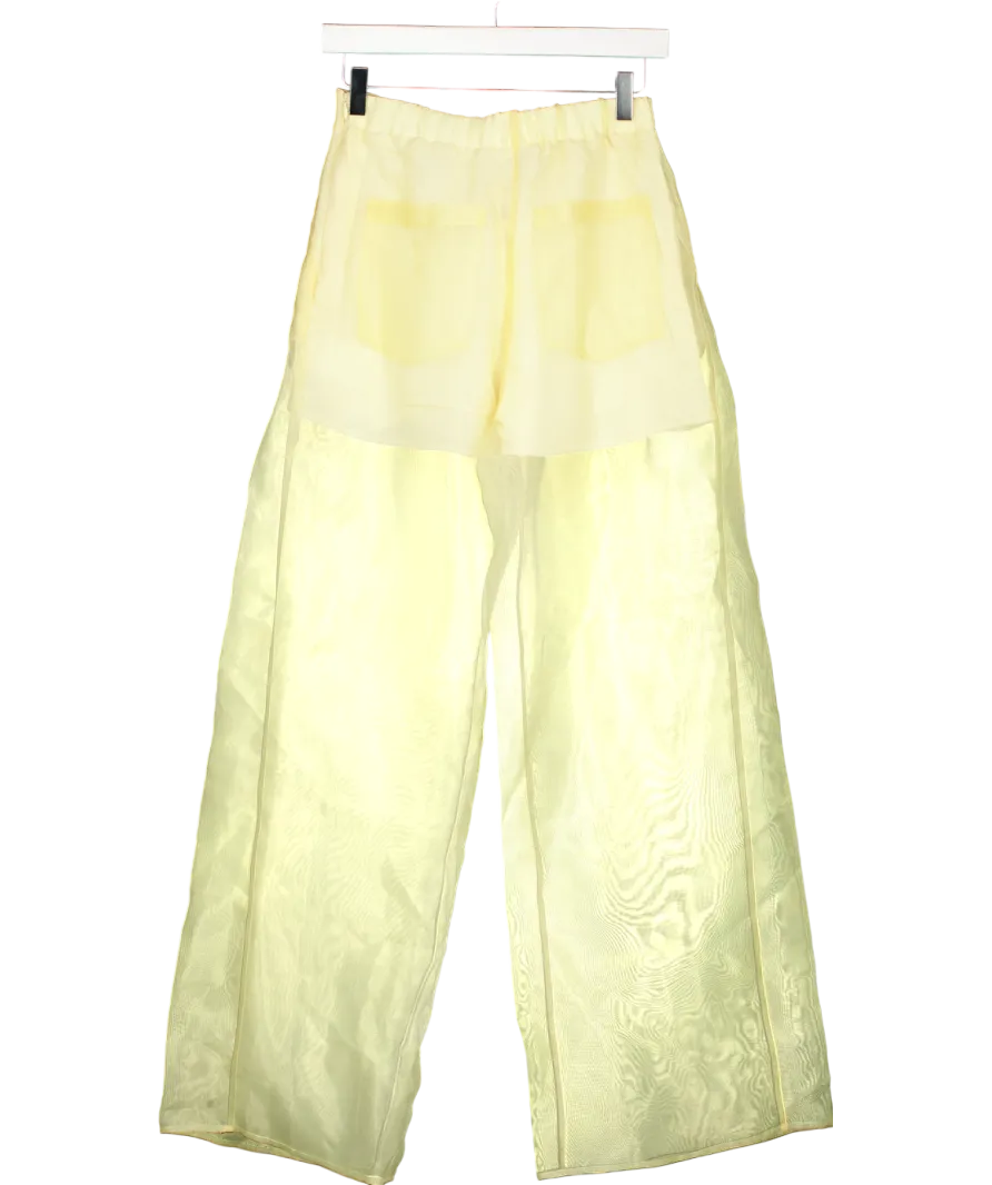 Baum Und Pferdgarten Yellow Dessin high-rise organza pants UK 6