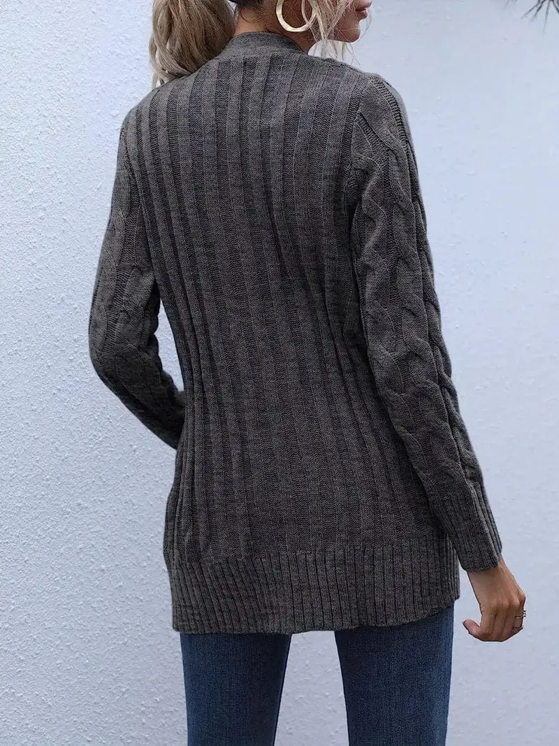Button Front Cardigan Sweater