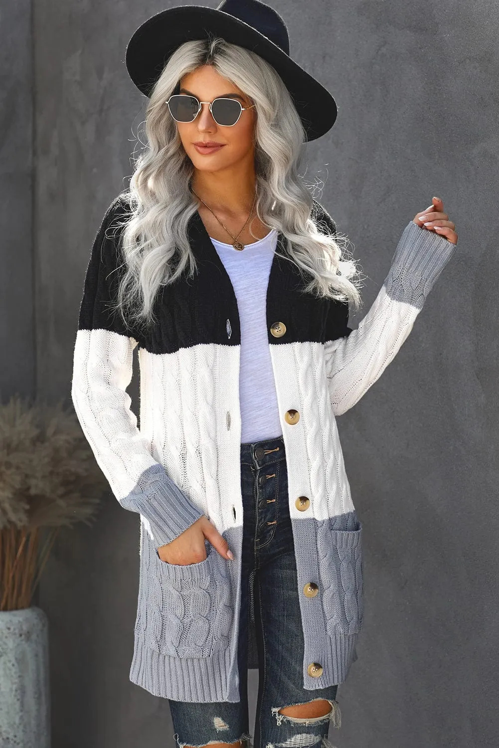 Button Front Cardigan Sweater