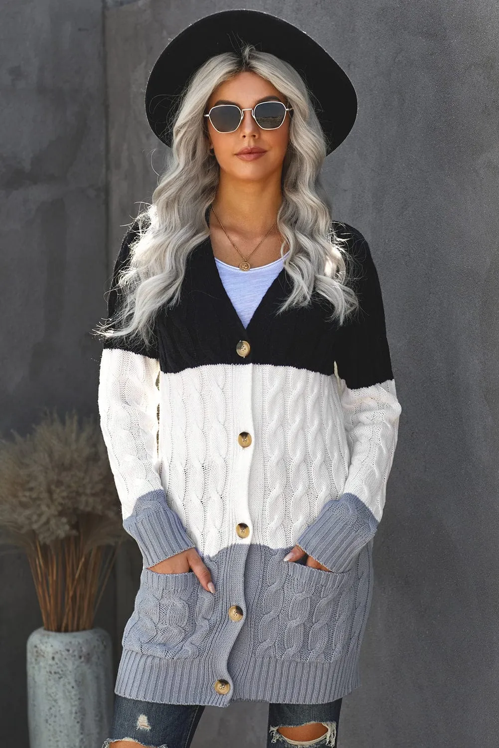 Button Front Cardigan Sweater