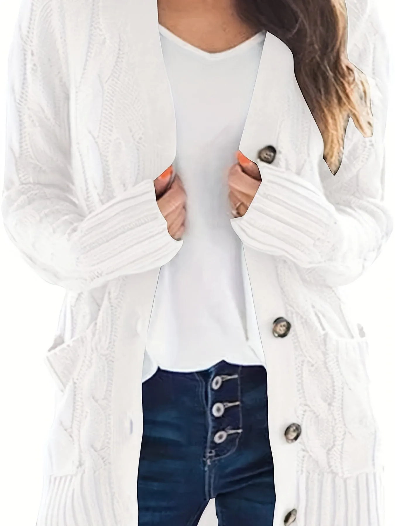 Button Front Cardigan Sweater