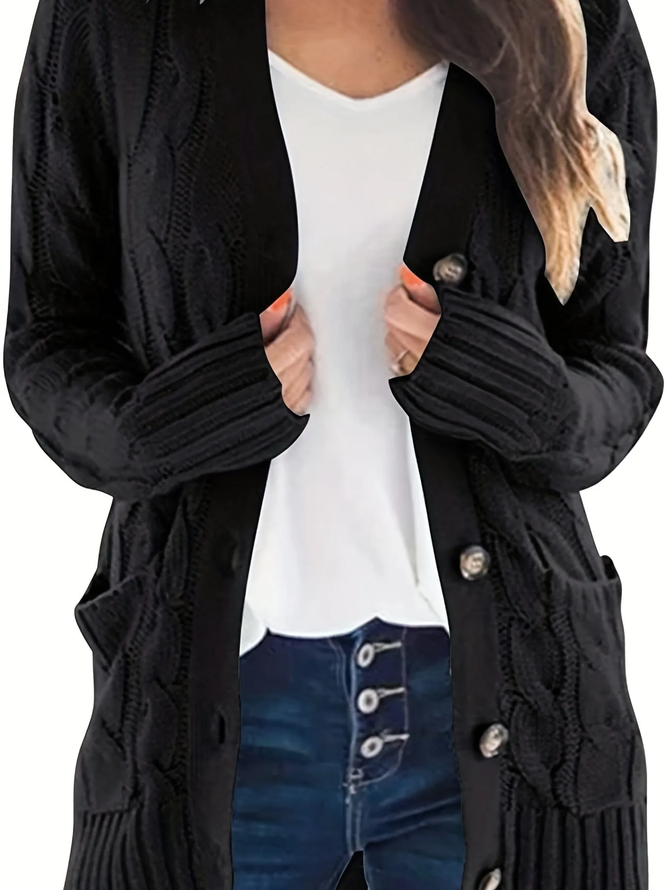 Button Front Cardigan Sweater