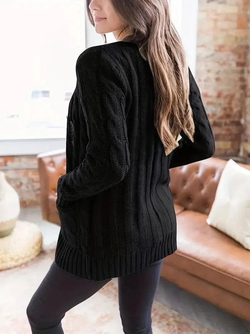 Button Front Cardigan Sweater