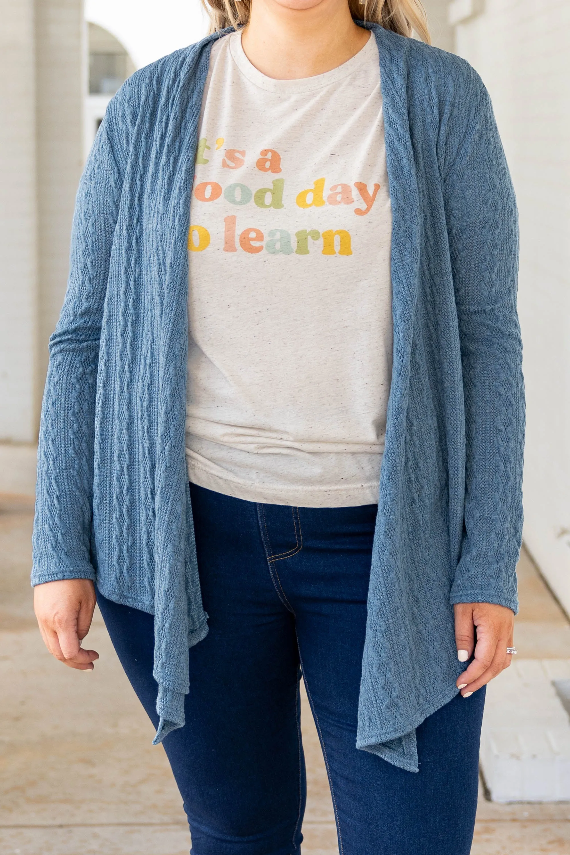 Classy Miss Cardigan, Denim