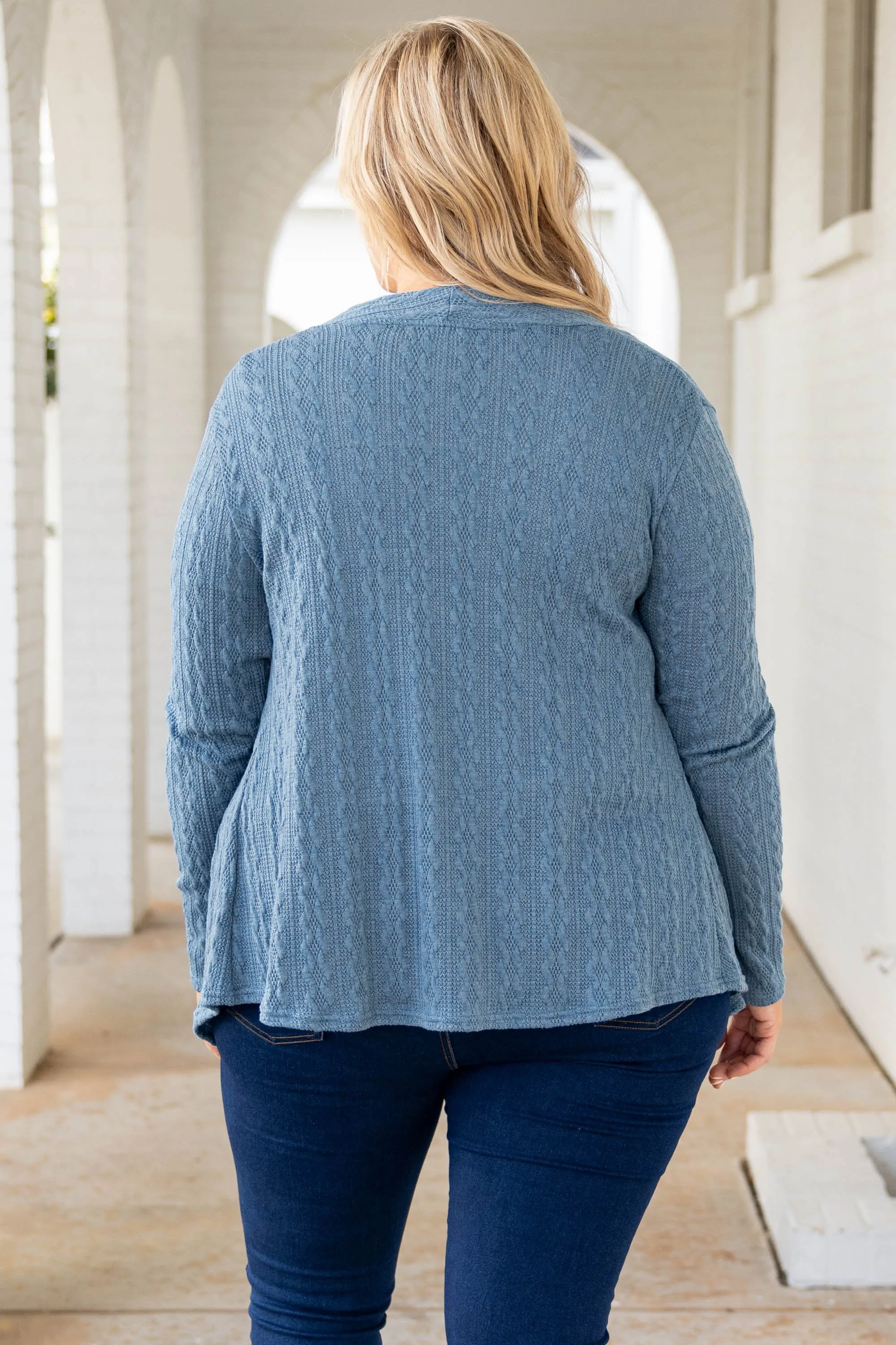 Classy Miss Cardigan, Denim