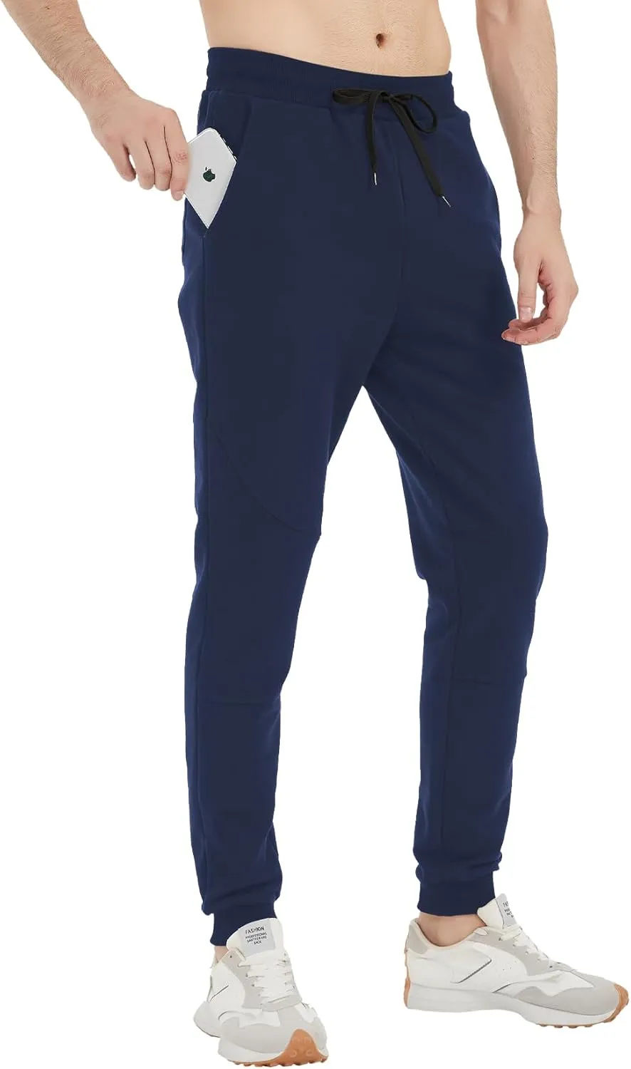 Idtswch 34/36/38/40 Long Inseam Mens Tall Sweatpants Fleece-Line Extra Long Joggers Pant with Zip Pockets