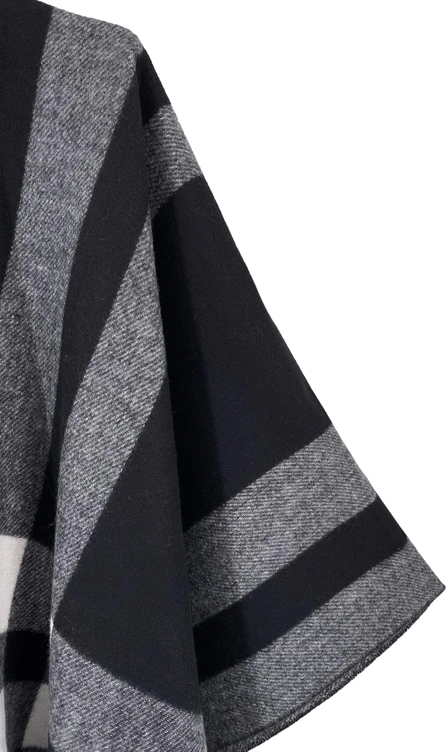 Moss Rose Women's Travel Plaid Shawl Wrap Open Front Poncho Cape for Fall Winter