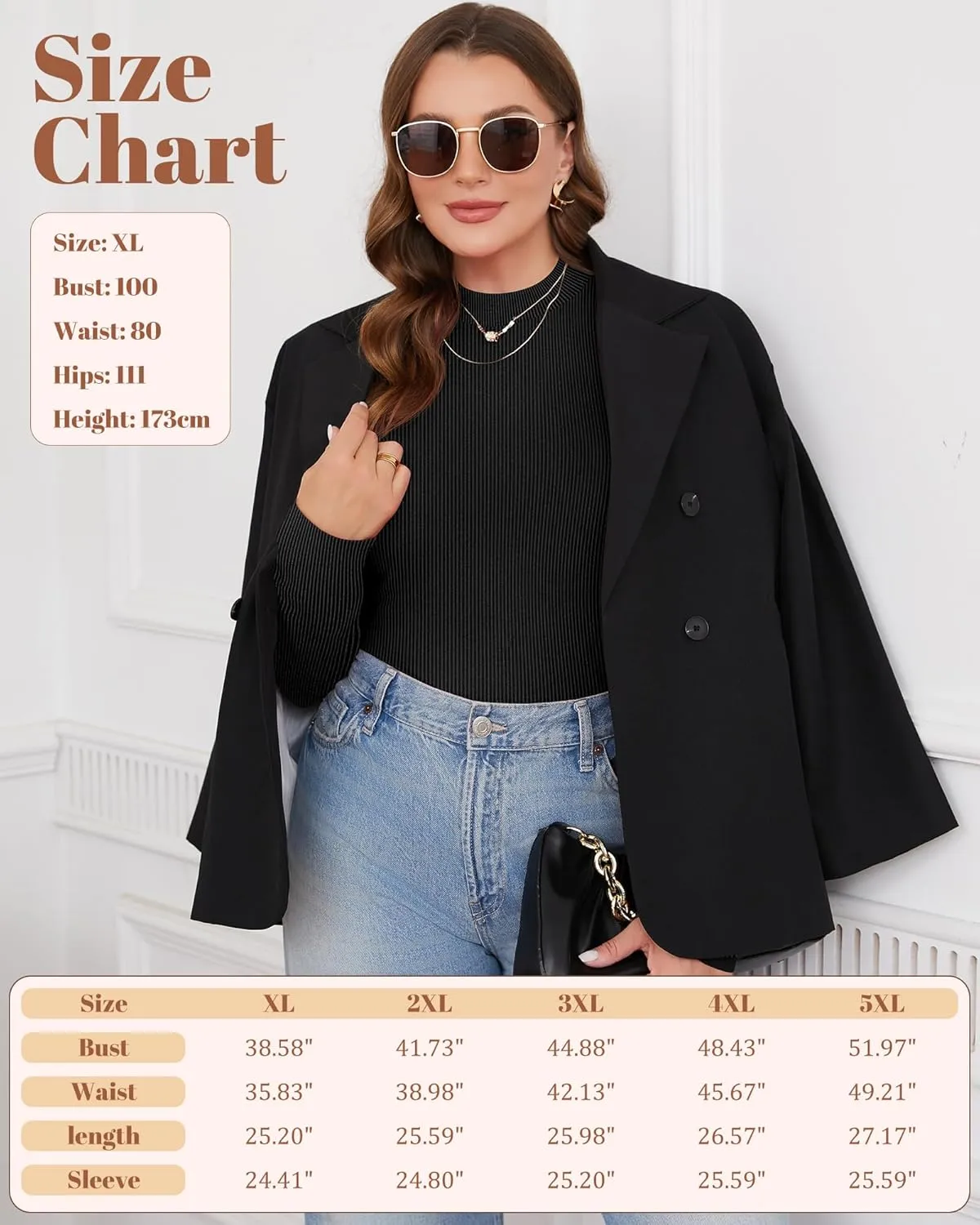 Riyiper 3 Pack Women's Ribbed Plus Size Mock Turtleneck Tops, Long Sleeve Slim Fit T-Shirts Pullover Sweater Basic Layer Top
