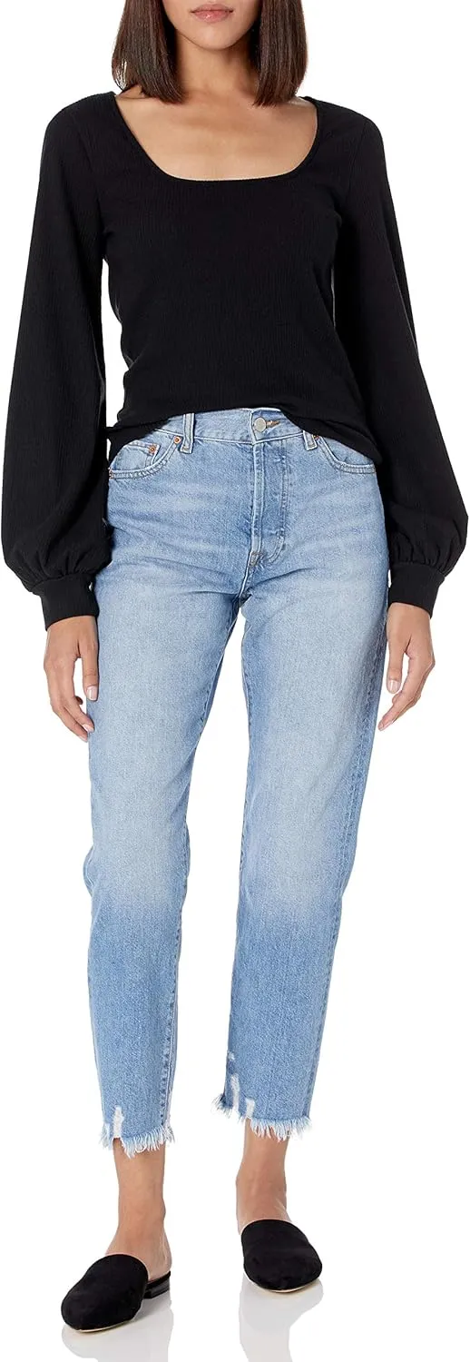 The Drop Women's @lucyswhims Square-Neck Balloon-Sleeve Top