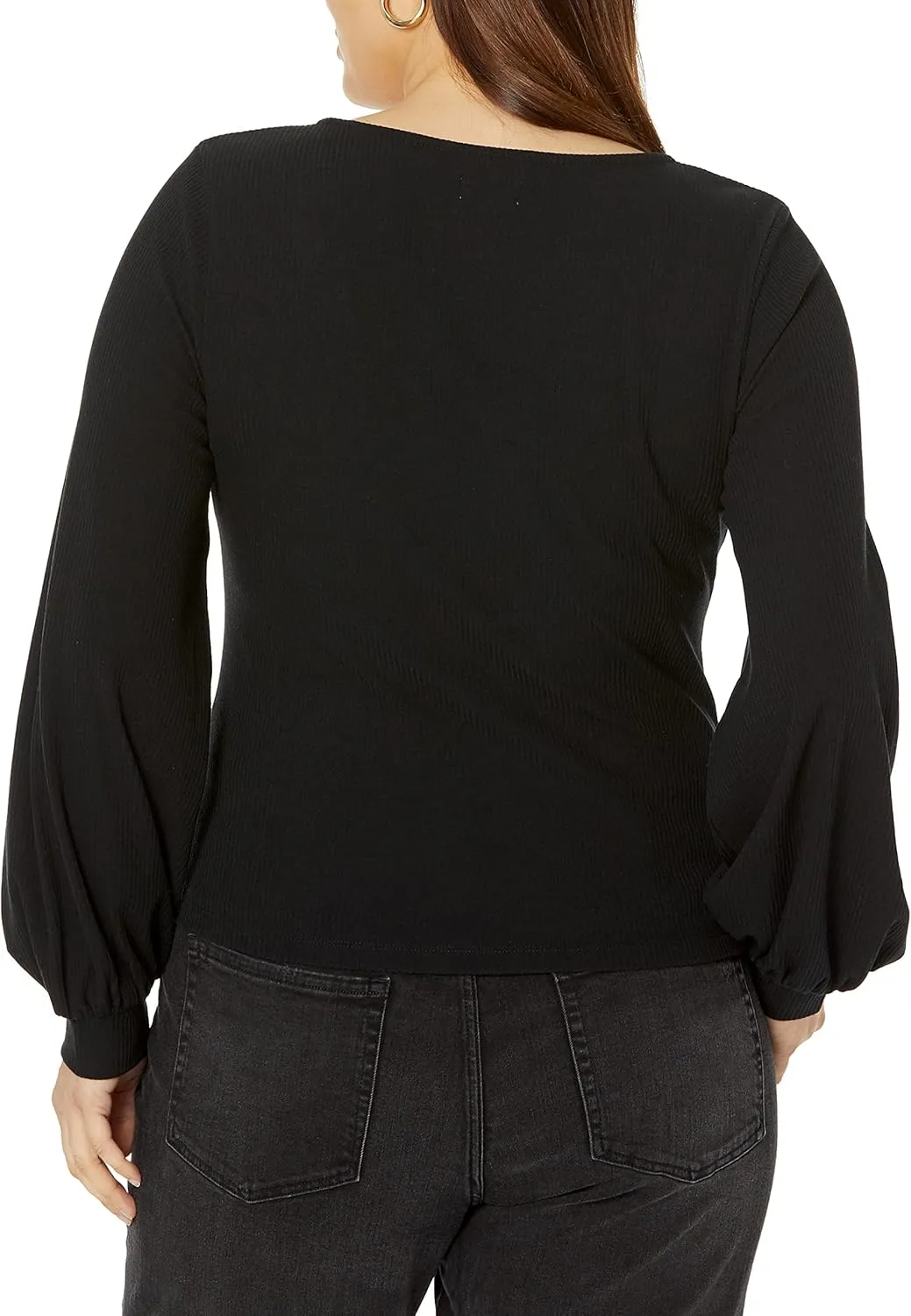 The Drop Women's @lucyswhims Square-Neck Balloon-Sleeve Top