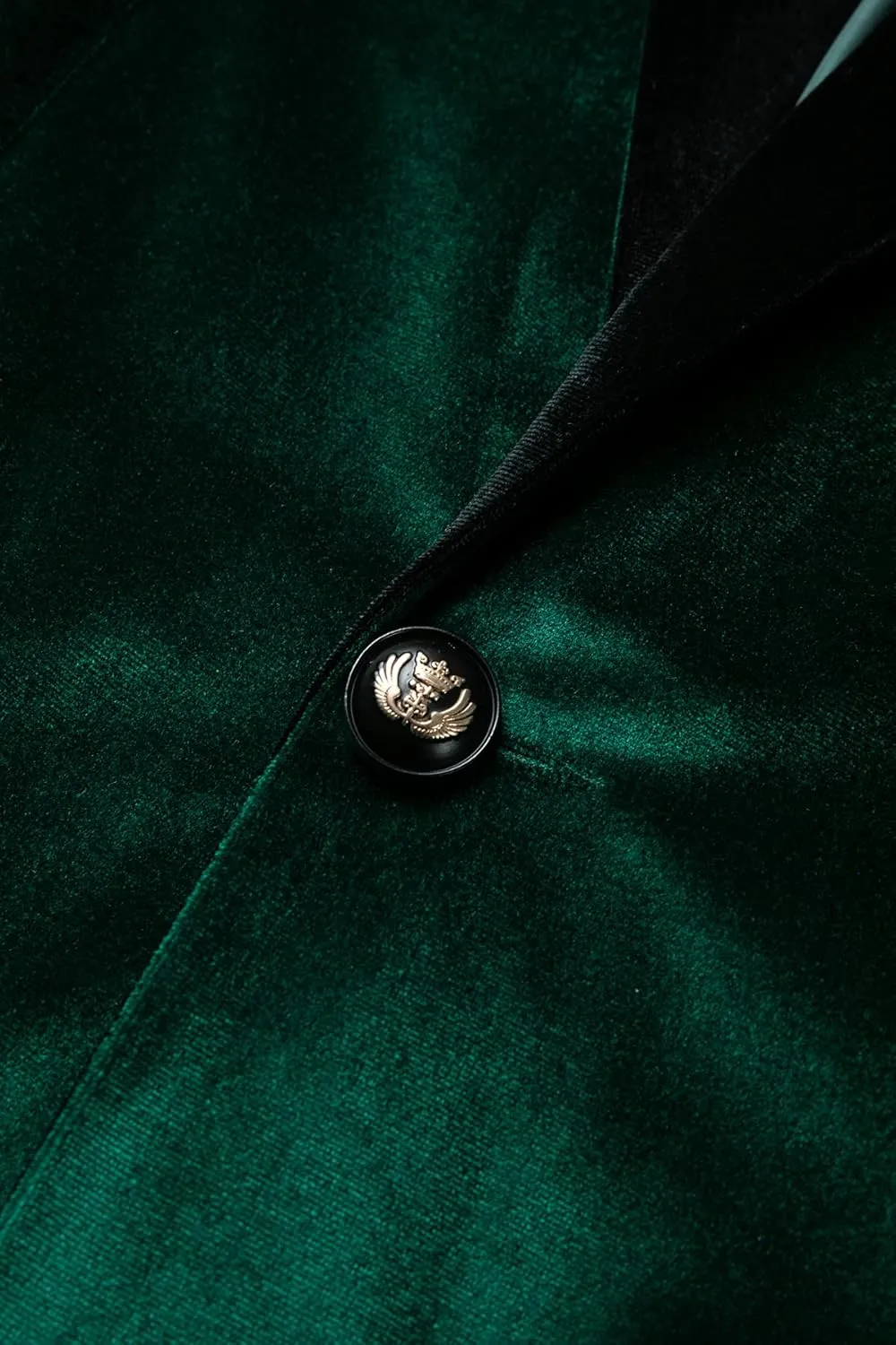 THWEI Mens Velvet Blazer Slim-Fit Solid Color One Button Blazer Sport Coat Jacket for Wedding Dinner Party