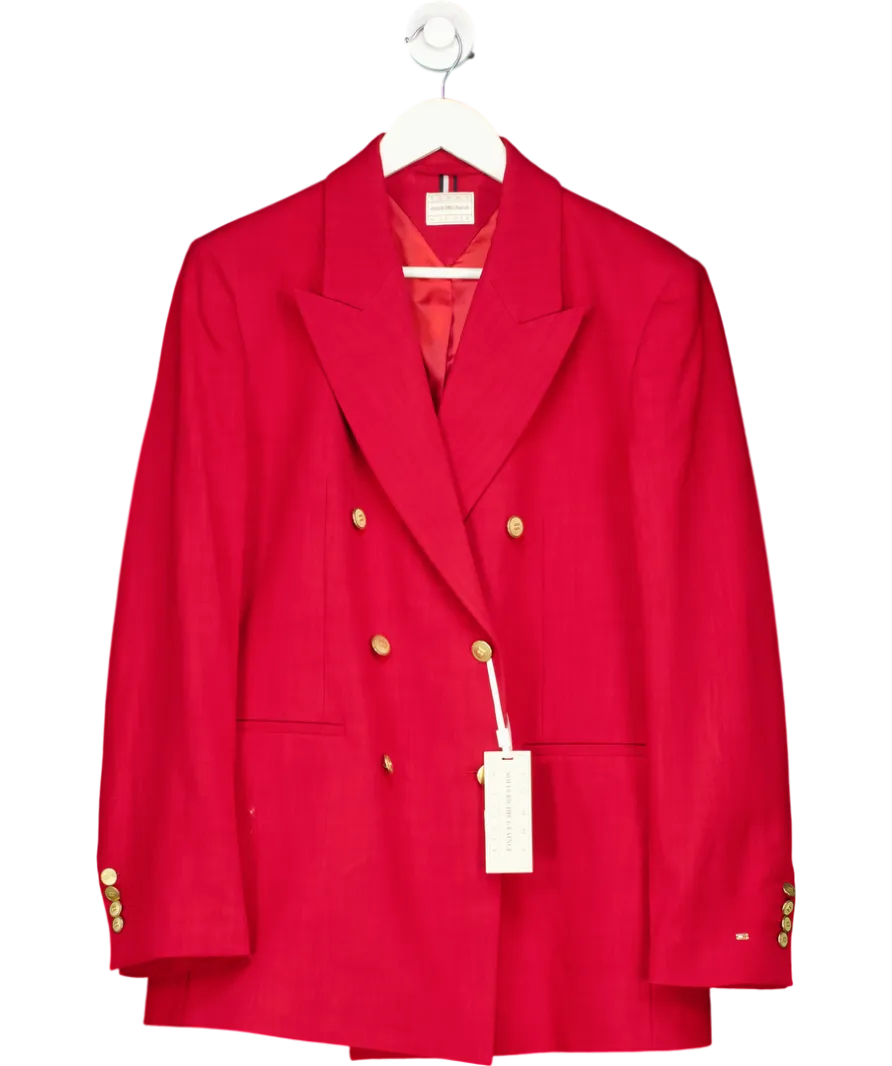 Tommy Hilfiger Red The Sofia Capsule Double Breasted Blazer UK 8