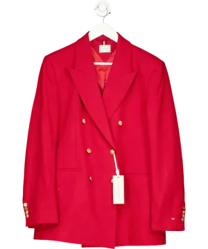 Tommy Hilfiger Red The Sofia Capsule Double Breasted Blazer UK 8