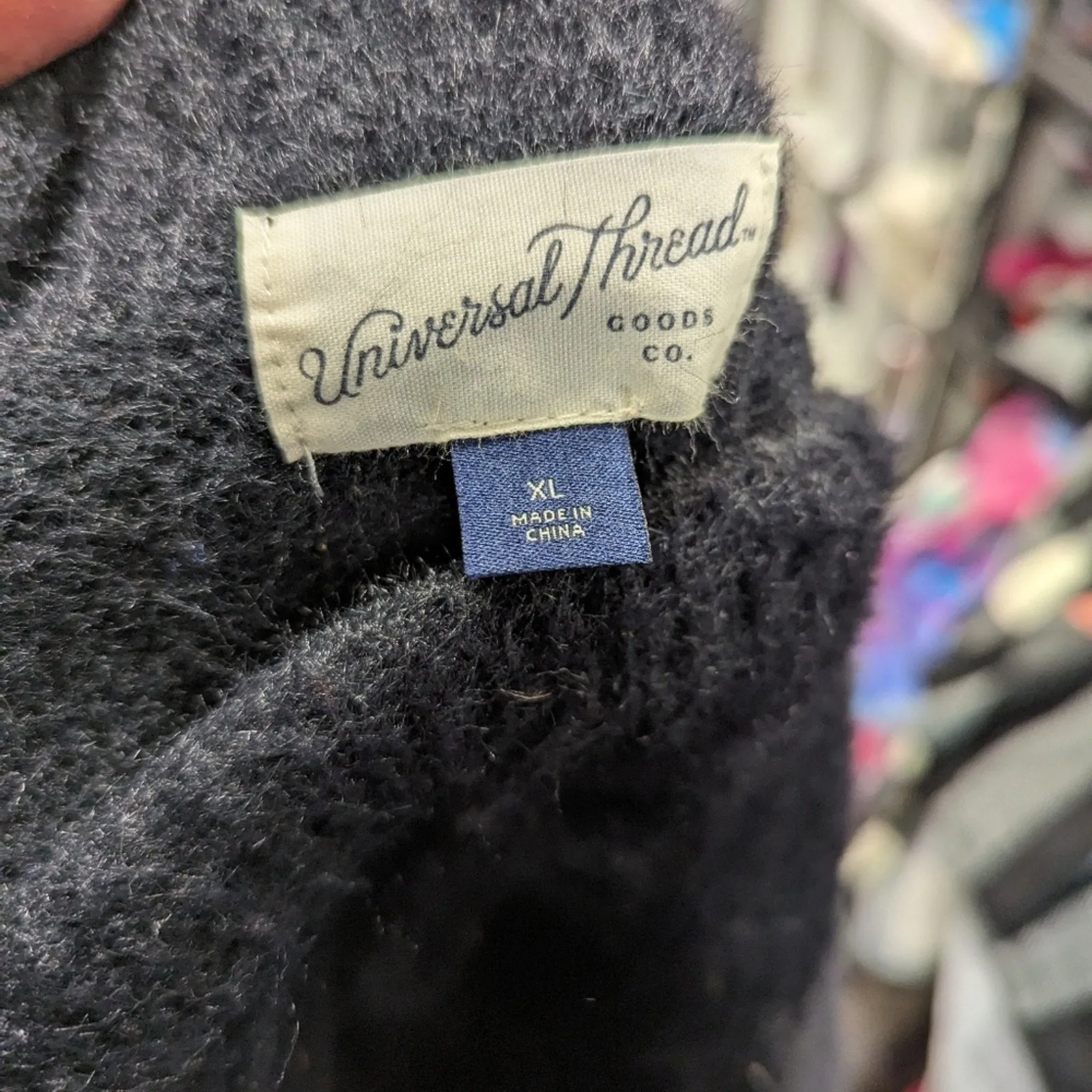 Universal Thread Fuzzy Mock Neck Sweater - XL