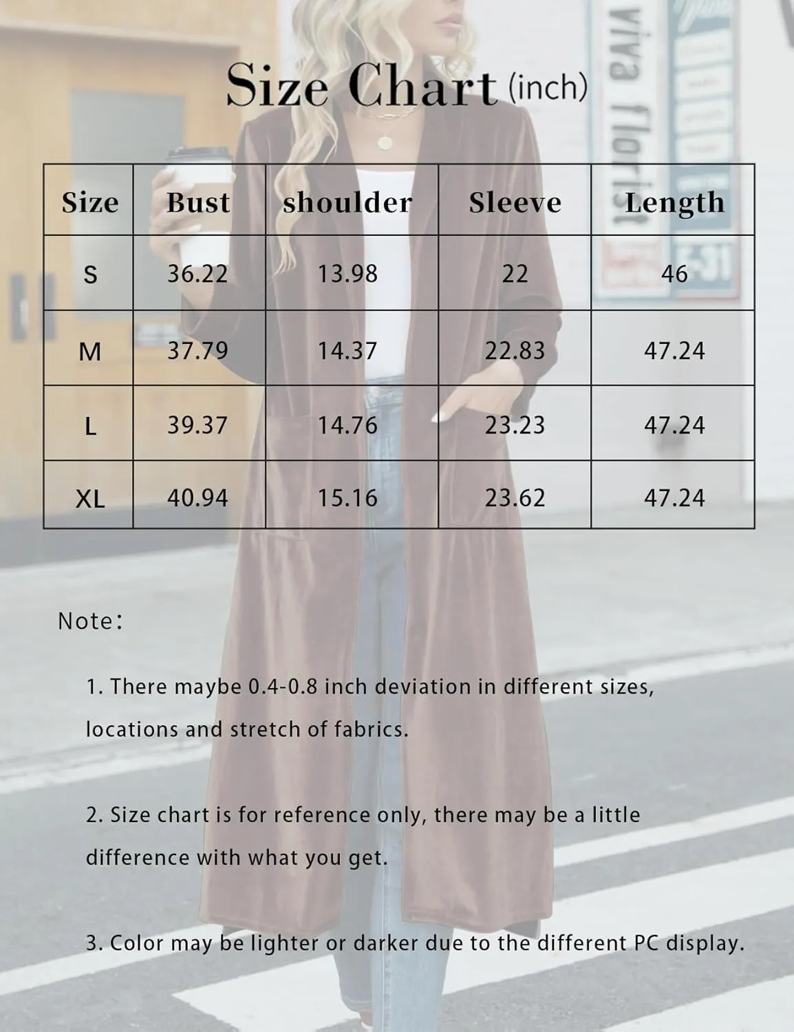 Women's Long Velvet Cardigan Jacket Casual Open Front Velour Lapel Cardigan Maxi Blazer Duster Outwear Sweater